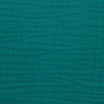 Preview: Musselin - Double Gauze -  Jenke Uni Petrol by Swafing